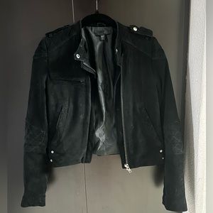 Suede leather jacket
